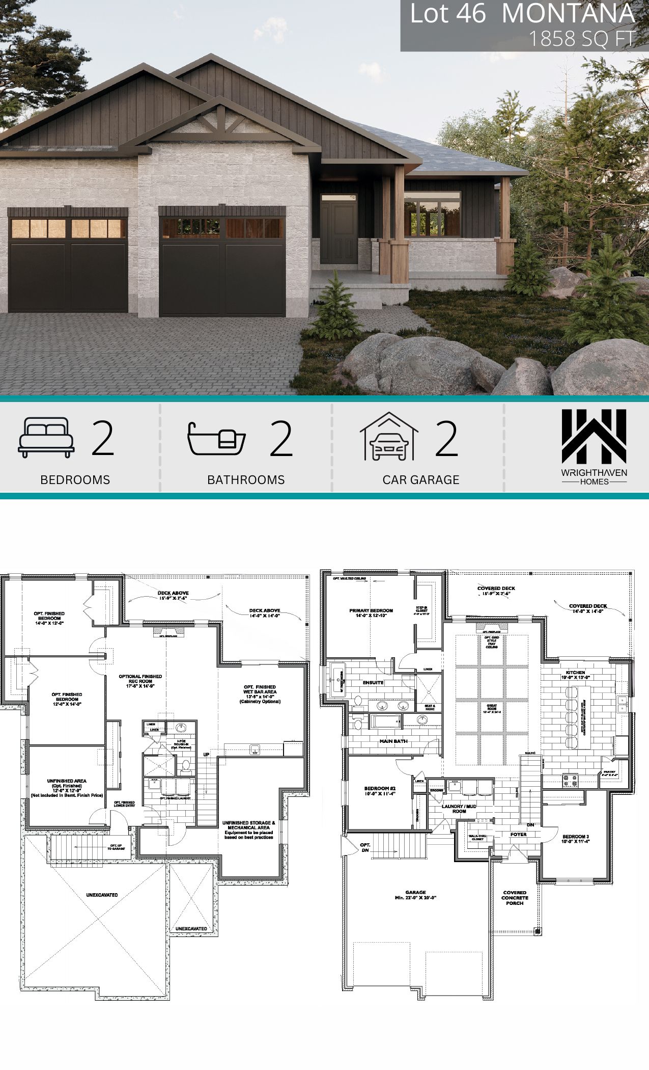 The Montana — Lot 46 floor plan, 1,858 sq ft
