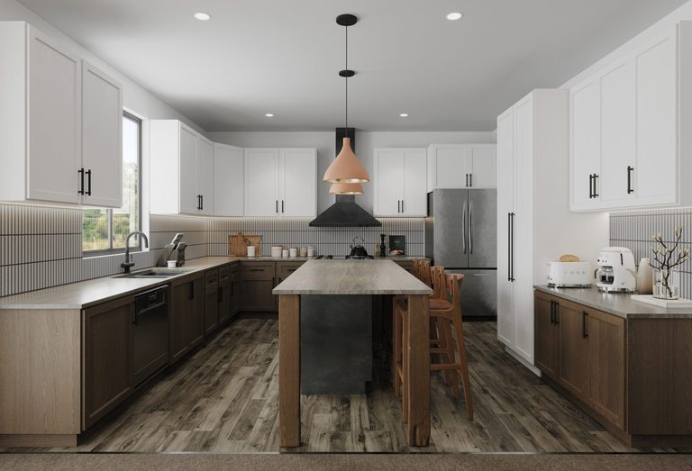 The Cypress kitchen and dining