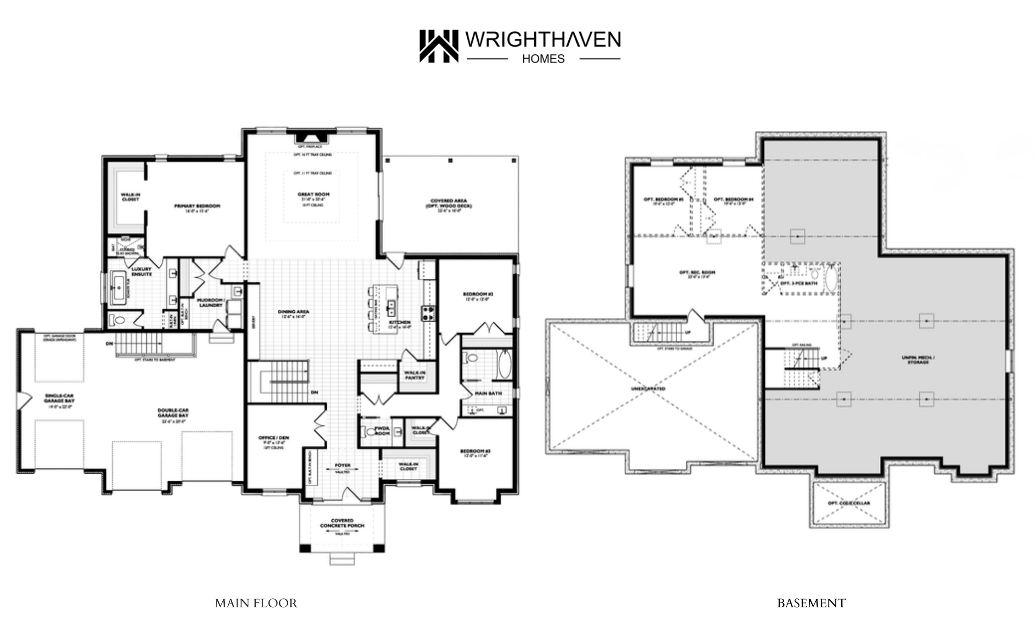 The Adelaide floor plan — Main Floor + Basement
