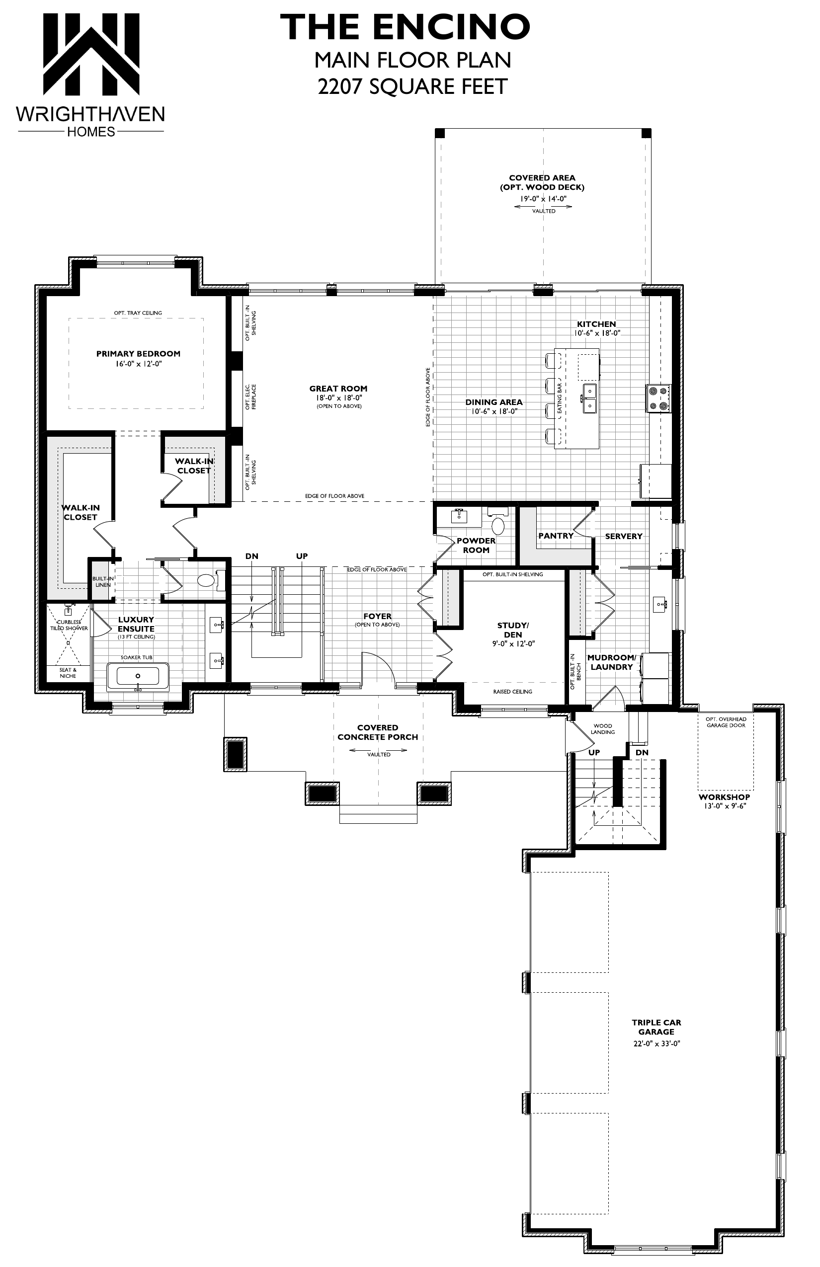 The Encino floor plan — Main Floor
