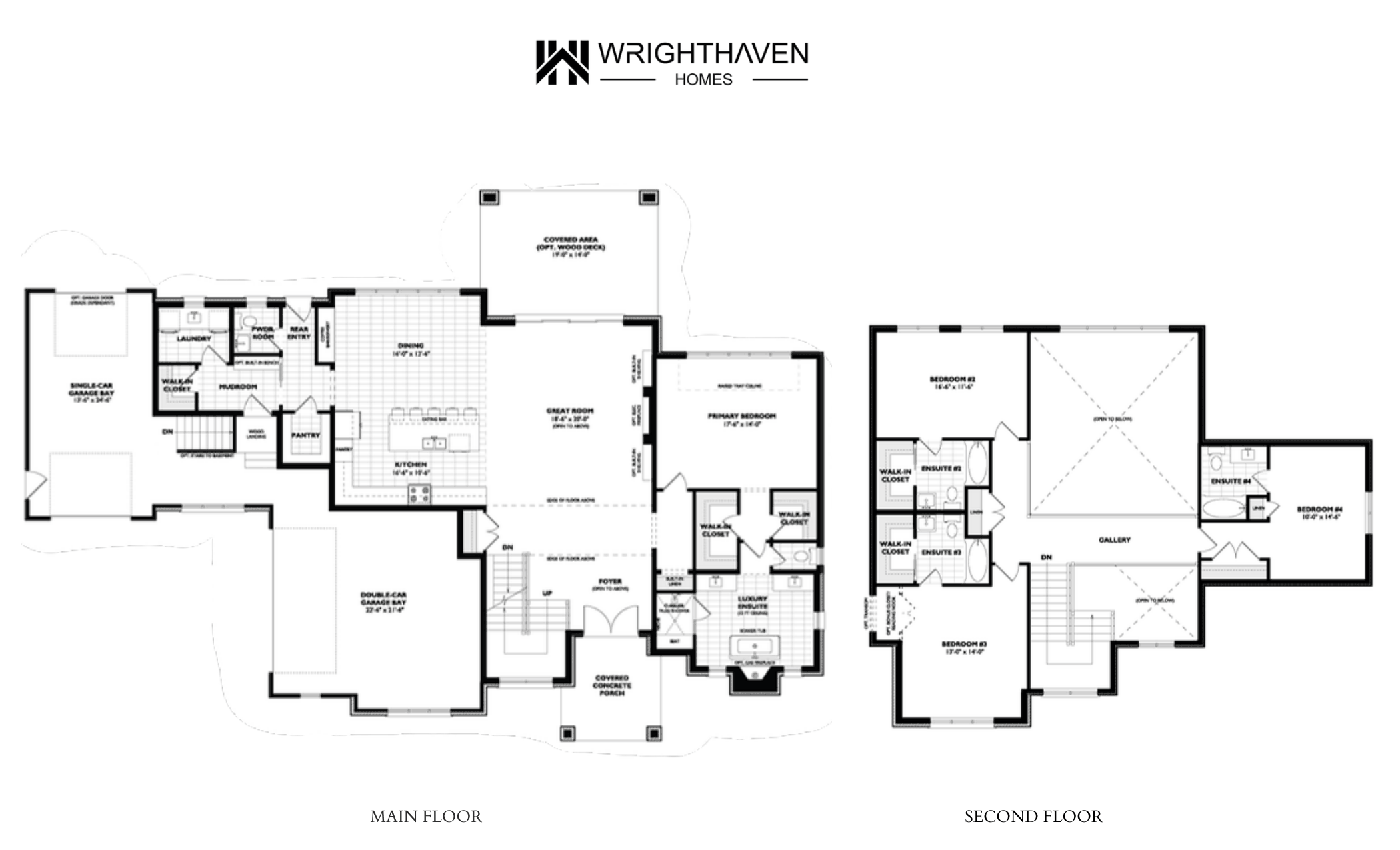 The Pristina floor plan — Main Floor + Basement