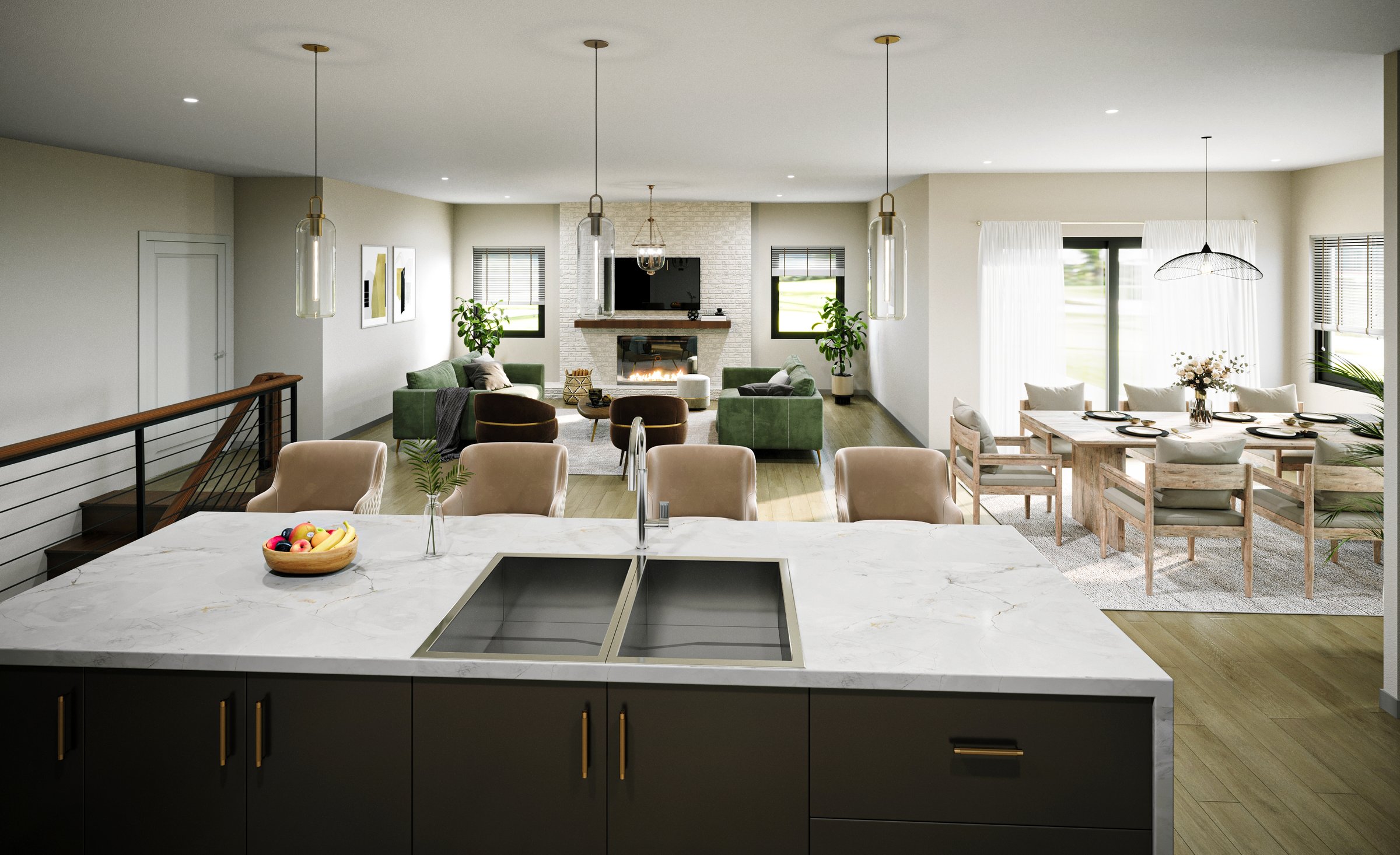 Aurora kitchen and great room