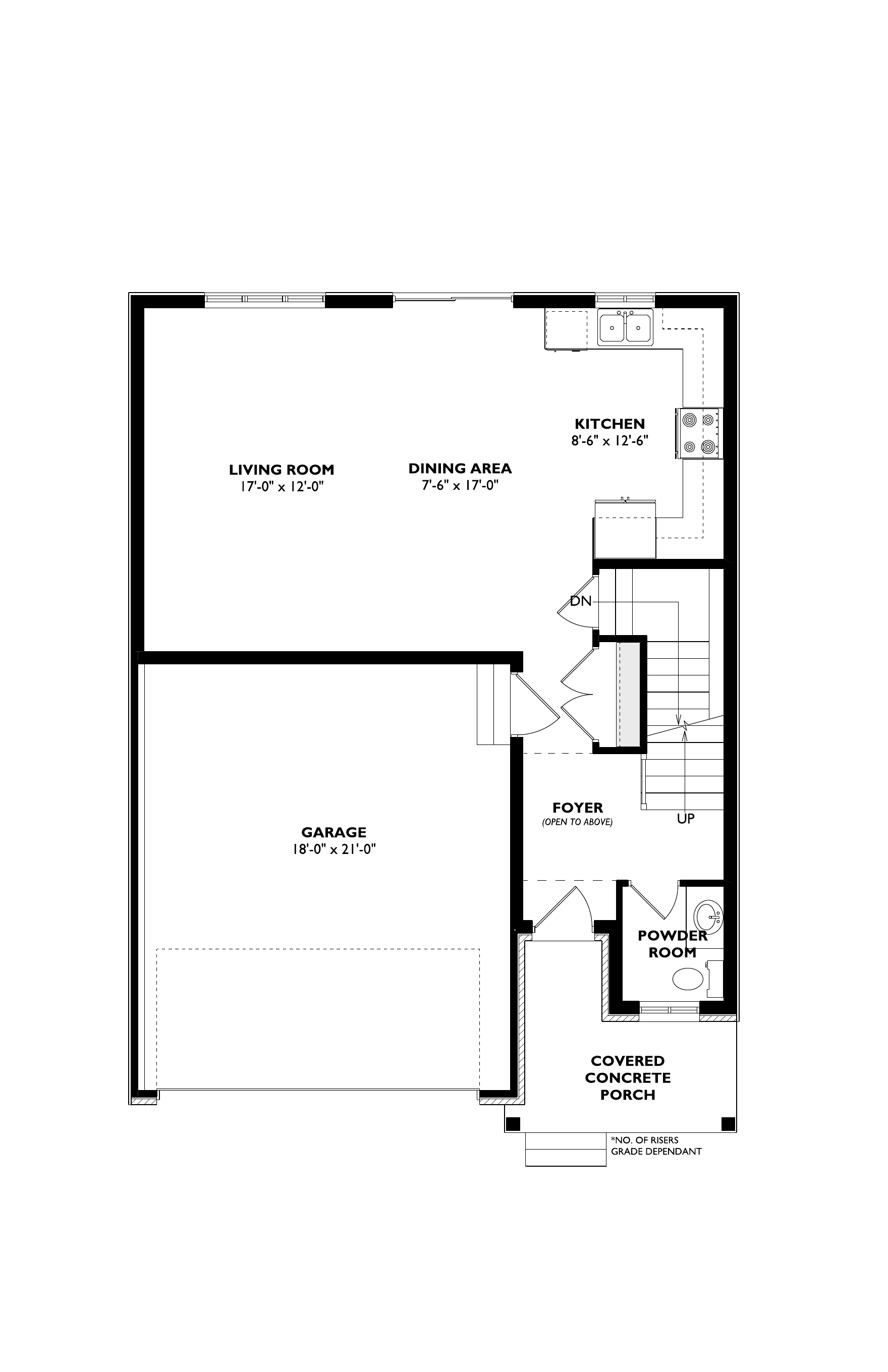The Azalea main floor plan