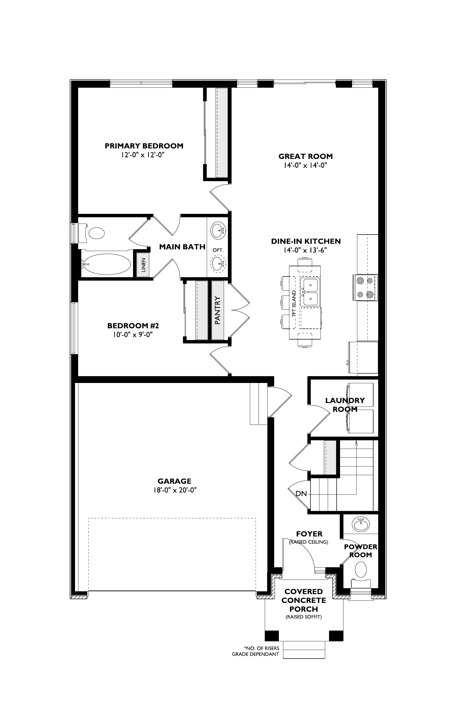 The Marigold main floor plan