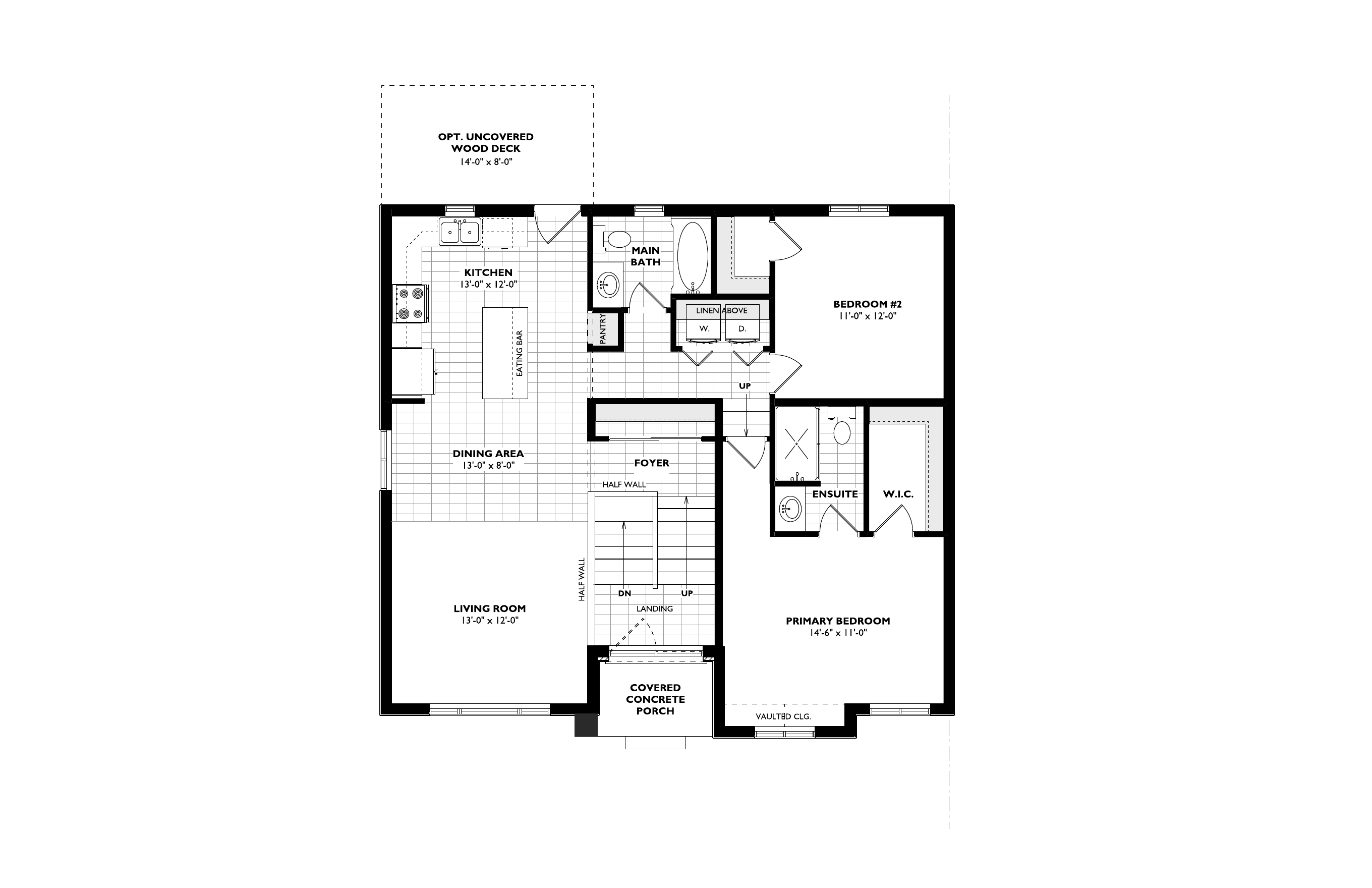 The Wisteria main floor plan
