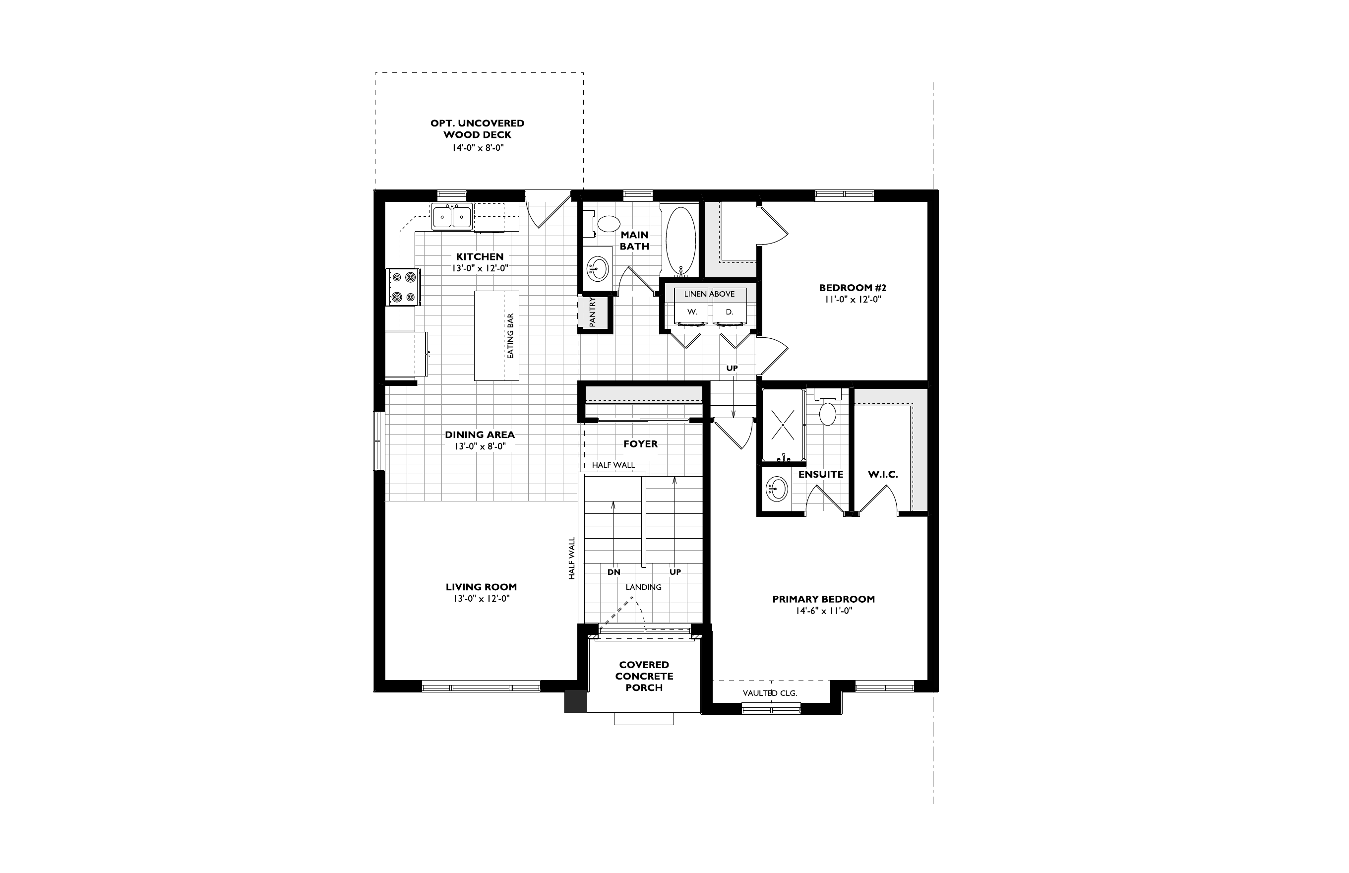 The Zinnia main floor plan